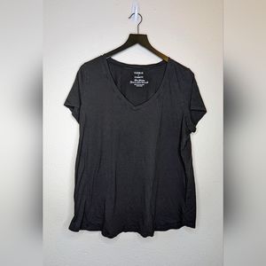 Torrid Black V-Neck Tee